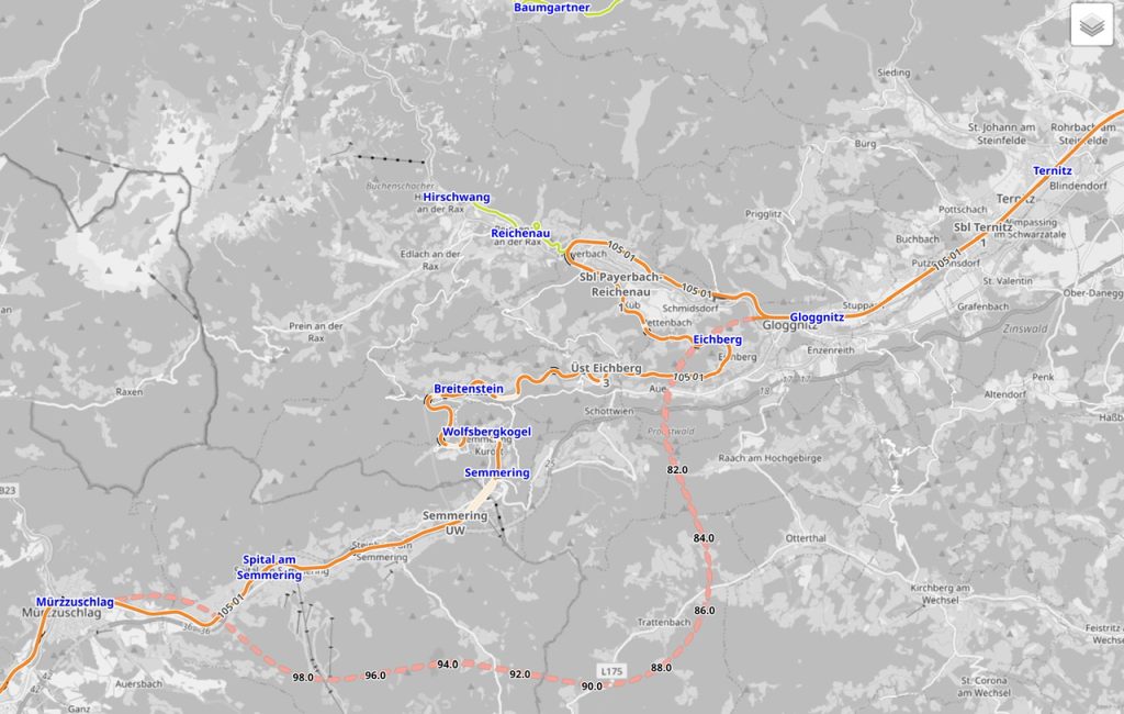 Extract from Open Railway Map