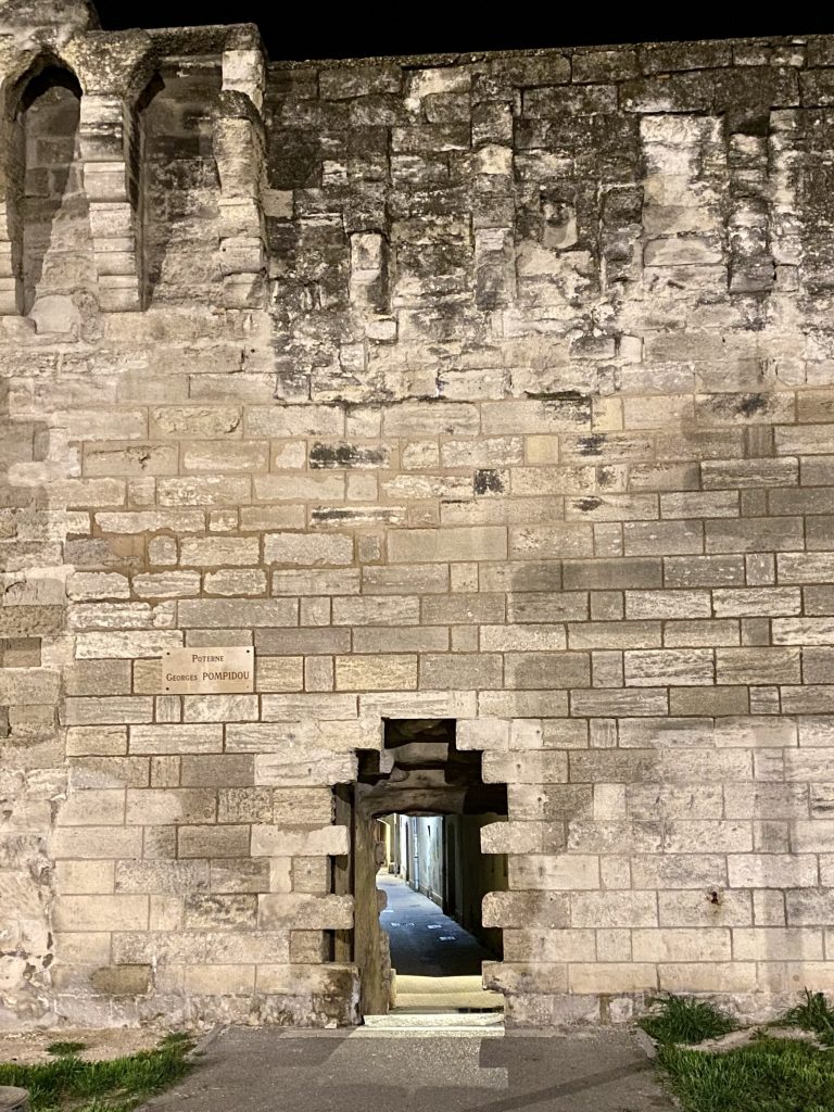 Interesting modification to the city wall, Avignon