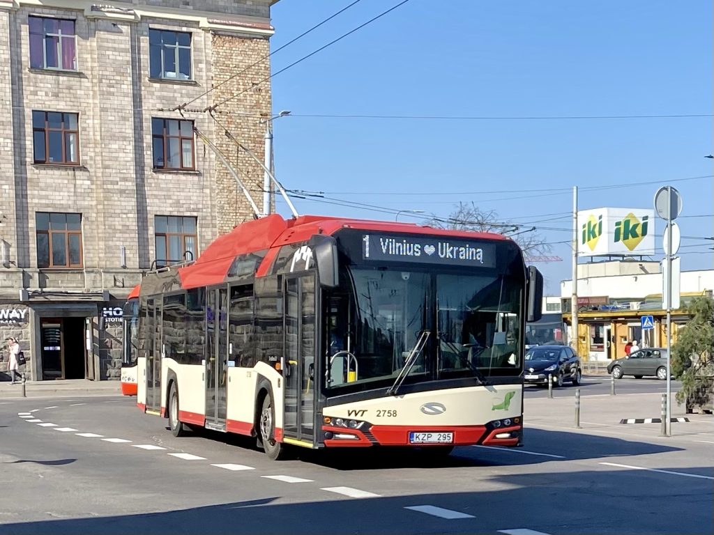 Trolley bus outside Vilnius station