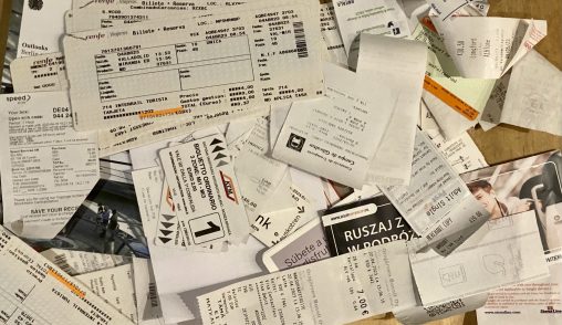A selection of tickets and passes from the trip